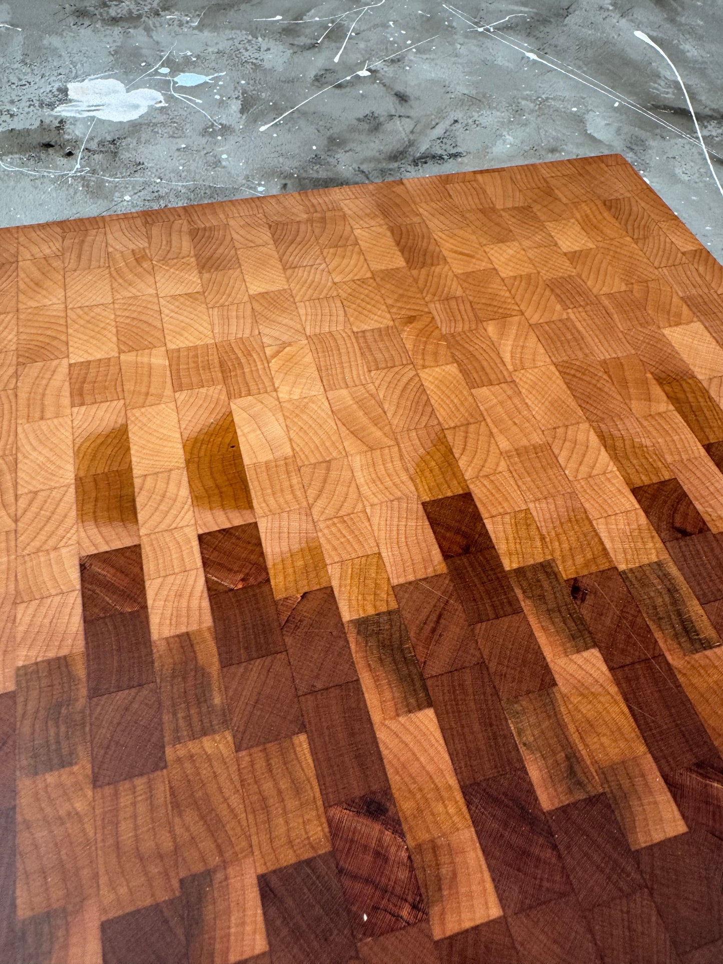 Ombré End Grain Cutting Board