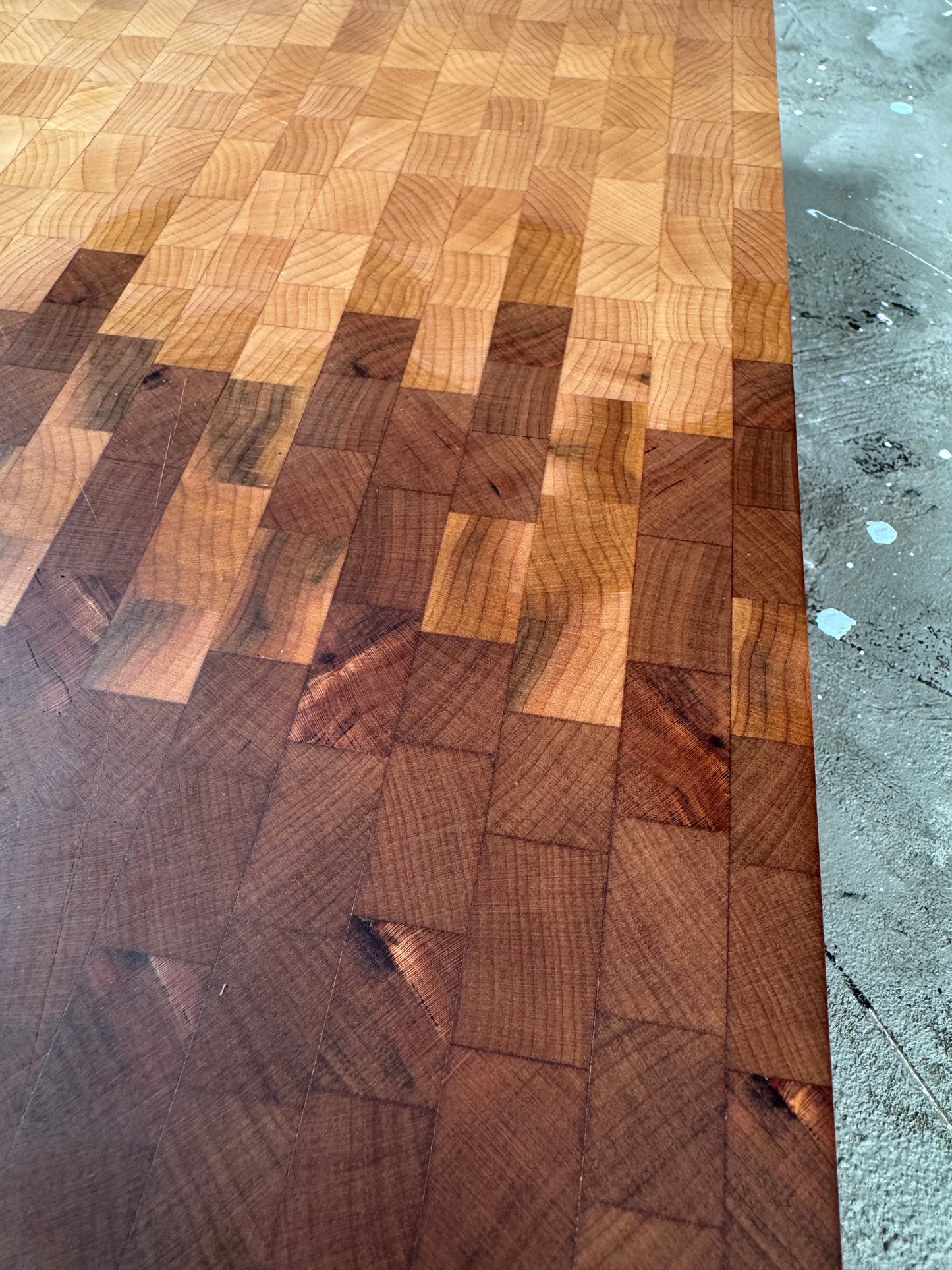 Ombré End Grain Cutting Board